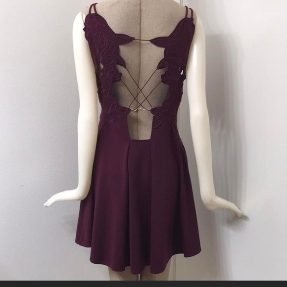 Free People Strappy Back Egg Plant Purple Dress EUC - Picture 6 of 10